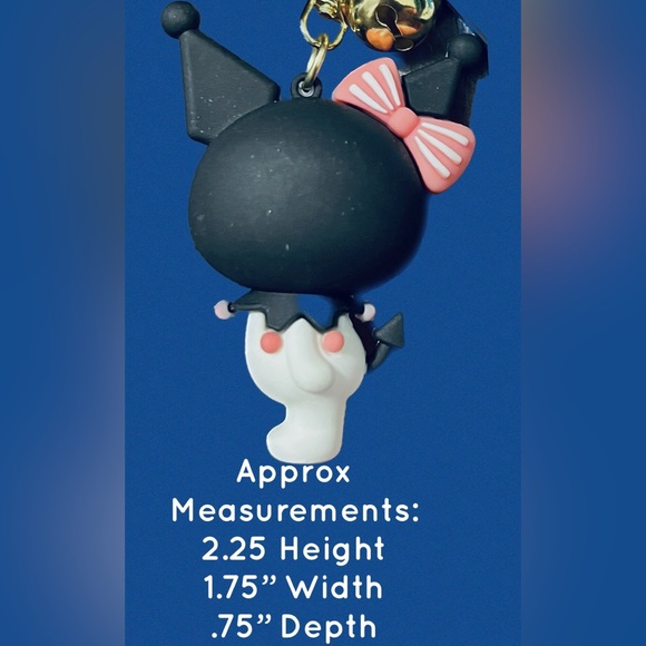 Hello Kitty Kuromi Keychain Silicone New - Picture 4 of 5